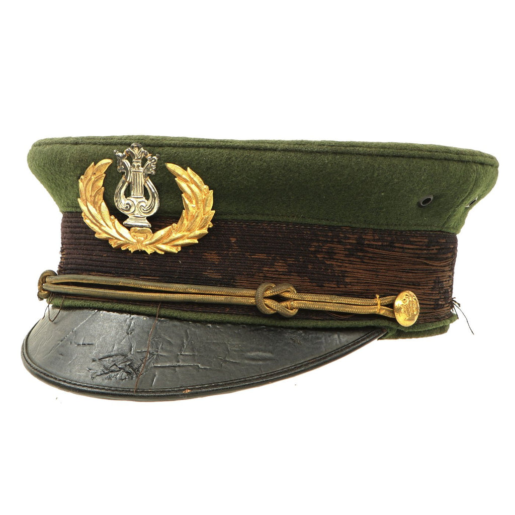 Original U.S. Spanish American Army Officer Musician M1902 Visor Cap by Cincinnati Regalia Company Original Items