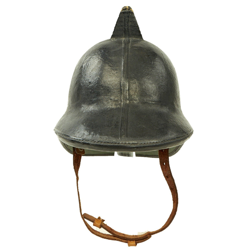 Original British 1960s Issue Cloth Covered Cork Fire Brigade Helmet by Helmets Ltd. Original Items