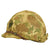 Original U.S. WWII 1945 USMC M1 McCord Rear Seam Helmet with HBT Camo Cover and Westinghouse Liner Original Items