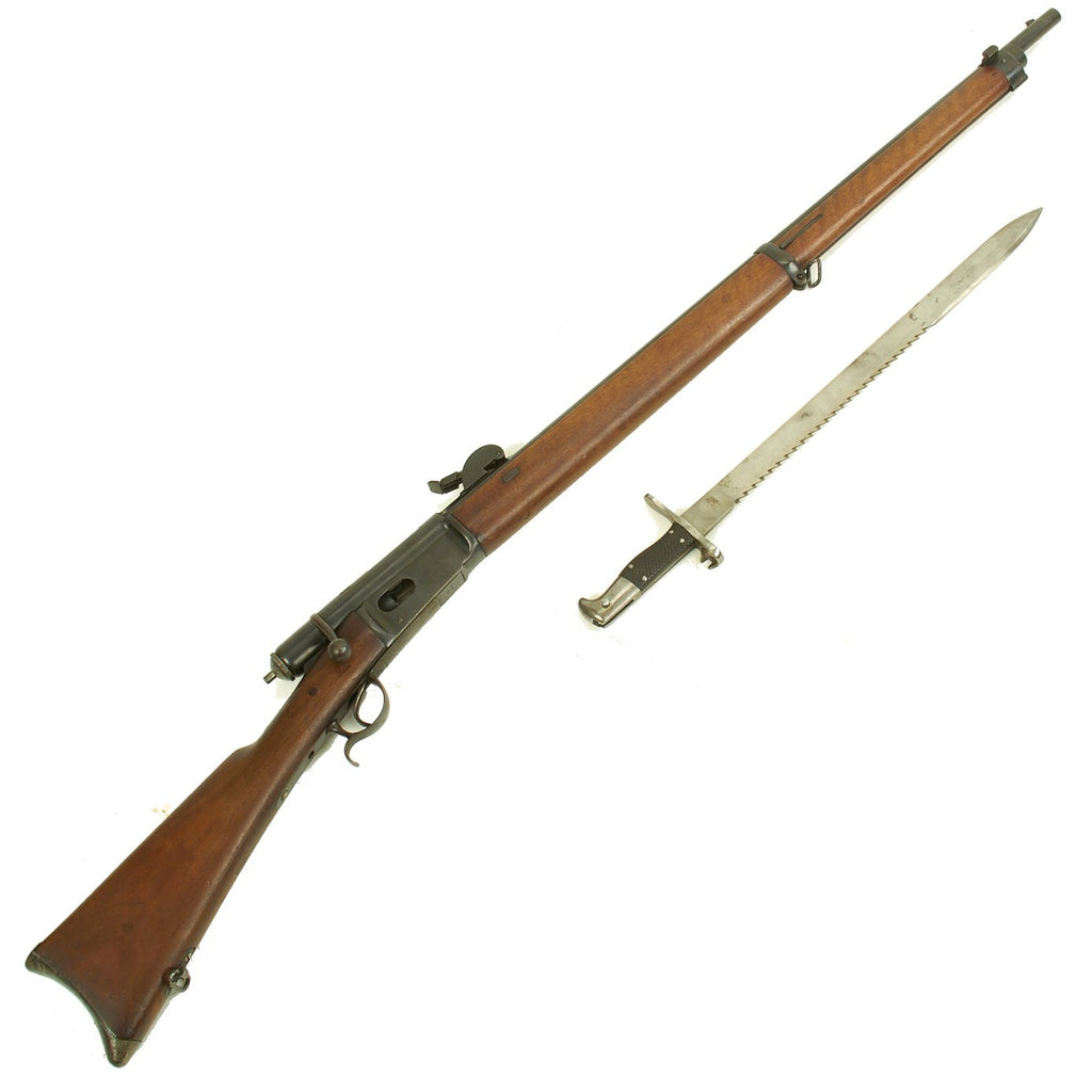 Original Swiss Vetterli Repetiergewehr M1881 Infantry Rifle Serial 207867 with M1878 Pioneer Sawback Bayonet Original Items