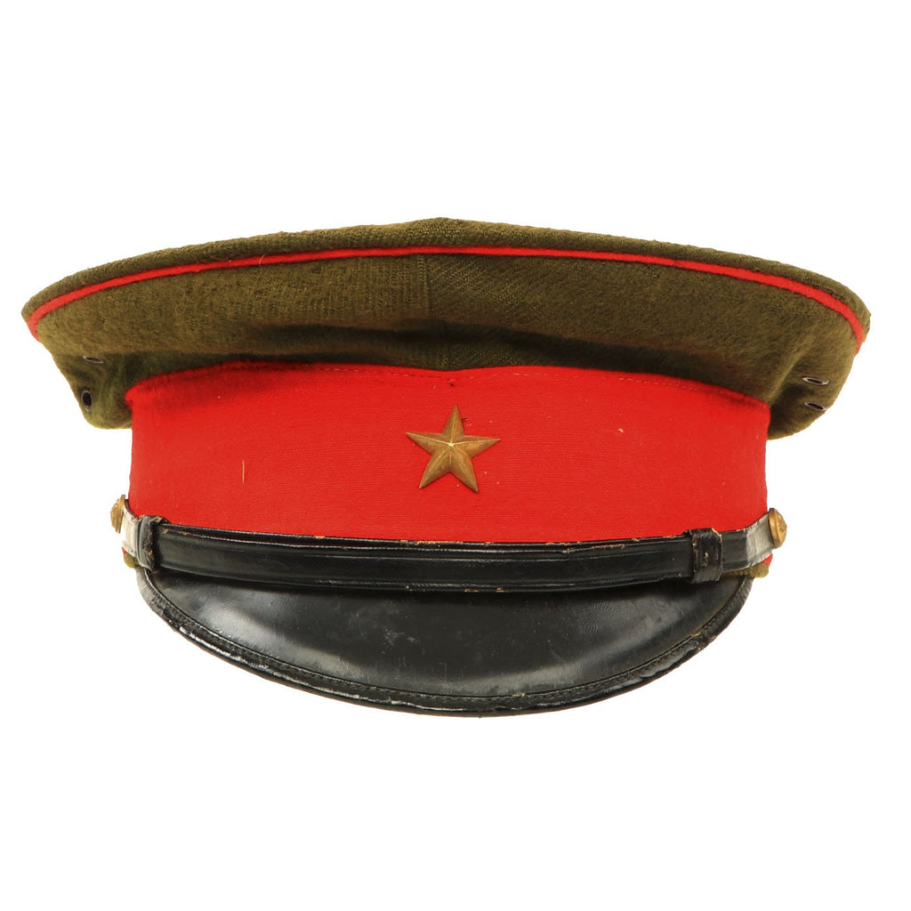 Original WWII Named Imperial Japanese Army Type 45 Officer Visor Cap Original Items