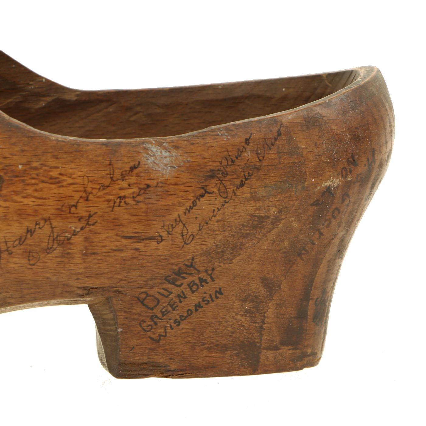 Original U.S. WWII American Soldier Signed Dutch Wood Clogs - USGI Bri ...