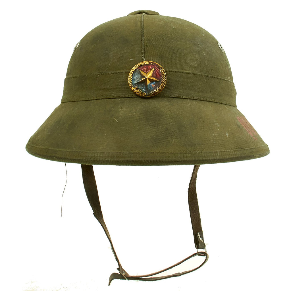 Original Vietnam War North Vietnamese Army Viet Cong Souvenir Pith Helmet - QUẢNG TRỊ 1969 Original Items