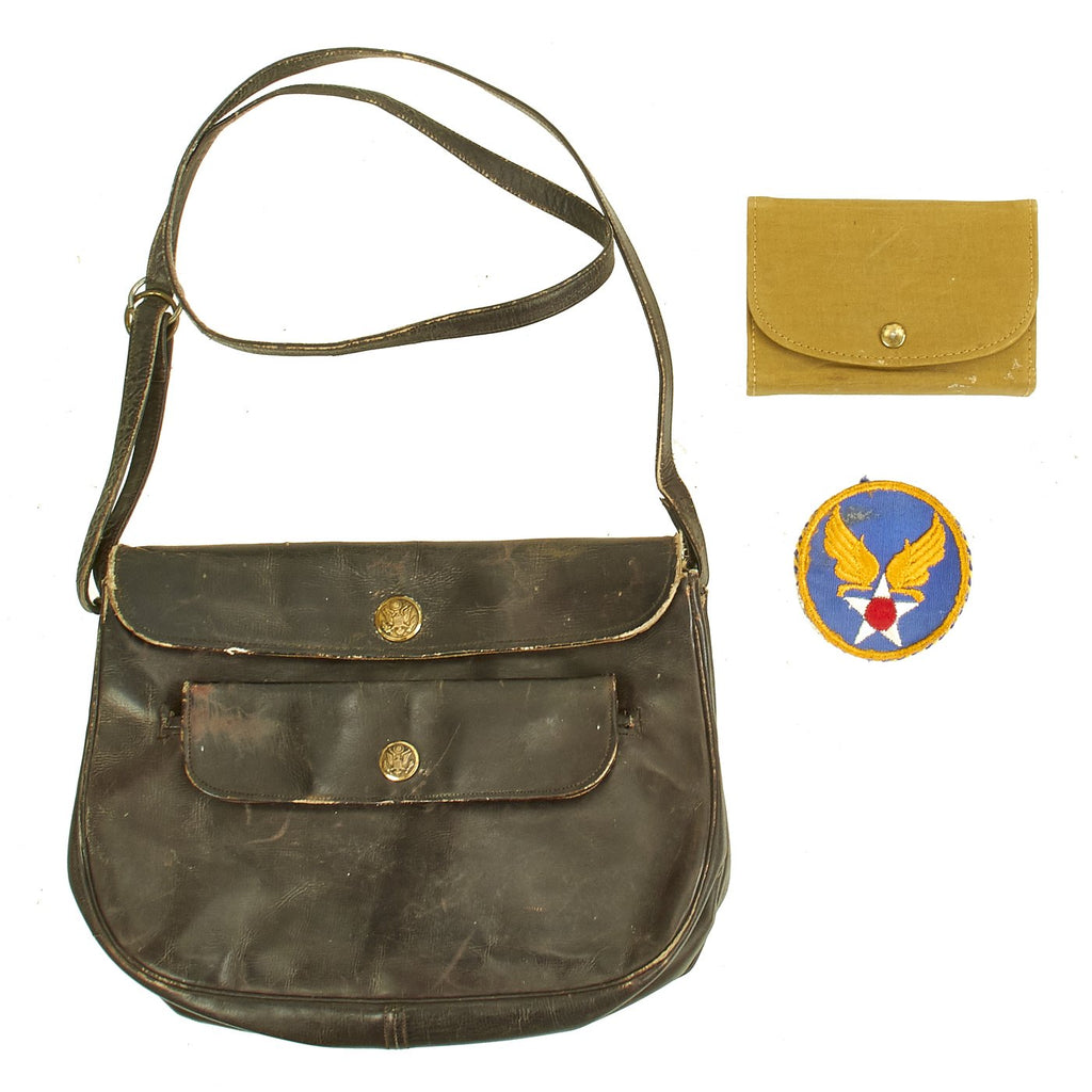 Original U.S. Korean War Women's Army Corps WAC Brown Handbag with Contents Original Items