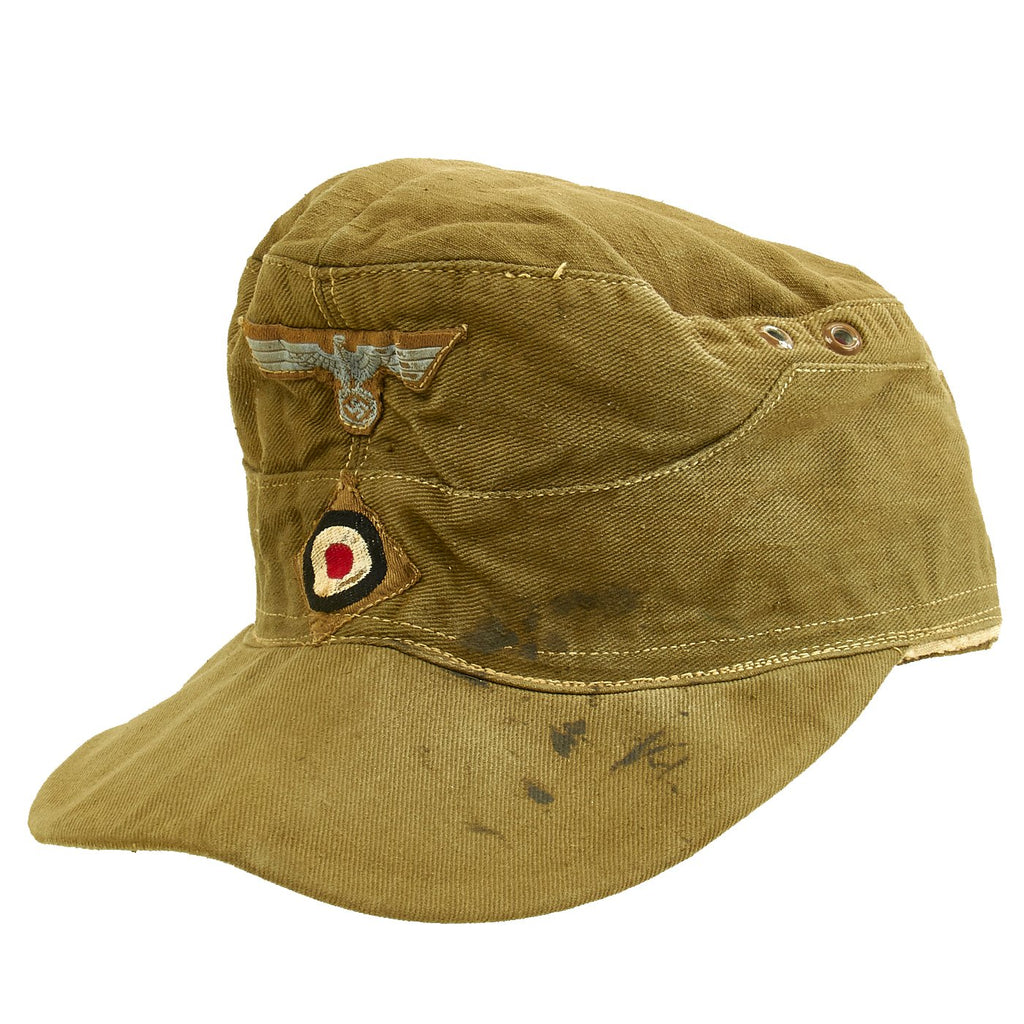 Original German WWII Model 43 Afrikakorps DAK Tropical Field Cap - Tropeneinheitsfeldmütze M43 Original Items