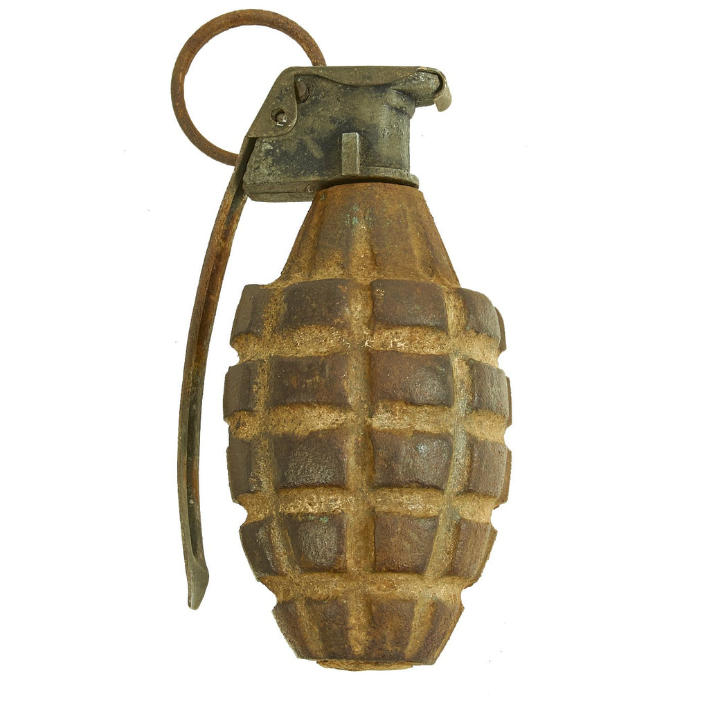 Original U.S. WWII MkII De-Militarized Pineapple Grenade - Inert Original Items