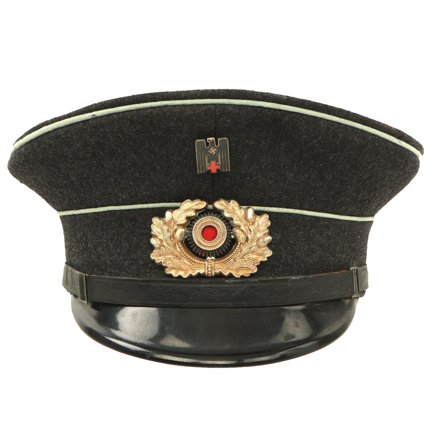 Original German WWII Red Cross DRK EM/NCO Schirmmütze Visor Cap by