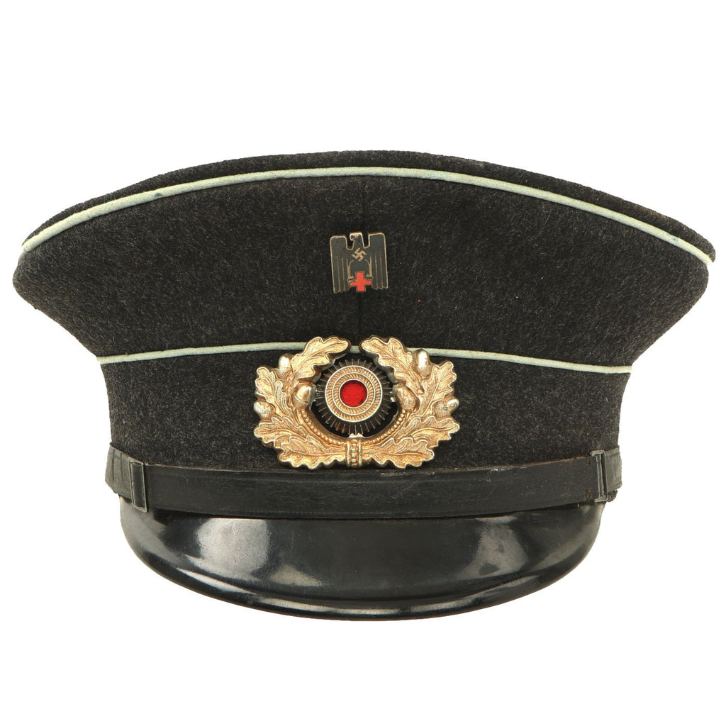 Original German WWII Red Cross DRK EM/NCO Schirmmütze Visor Cap by