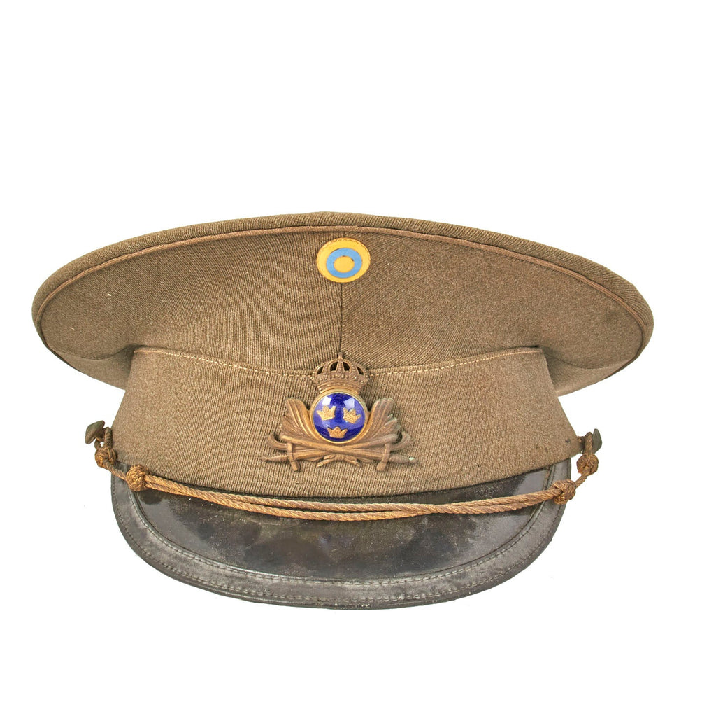 Original Swedish WWII M39 Swedish Army Officer Peaked Visor - Size 58 ½ Original Items