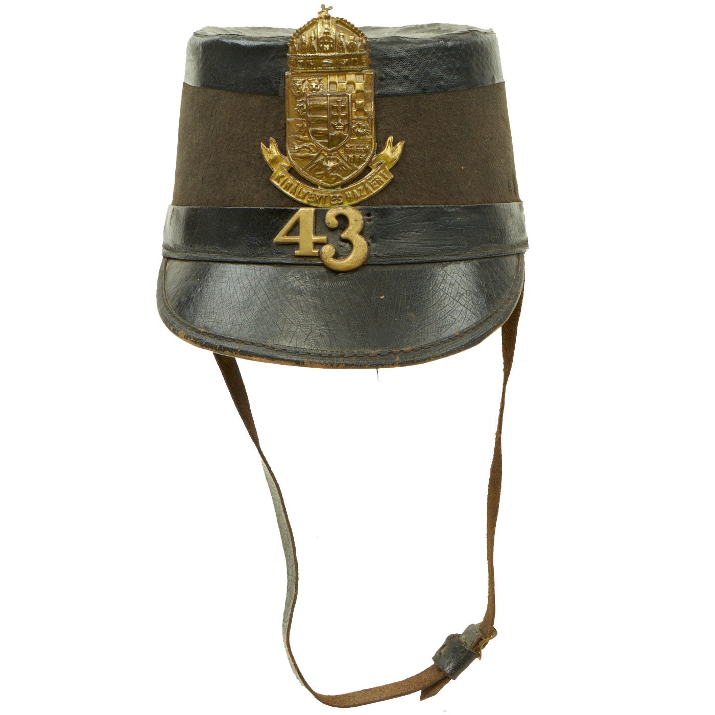 Original Pre-WWII Era Royal Hungarian Army Enlisted Shako Helmet