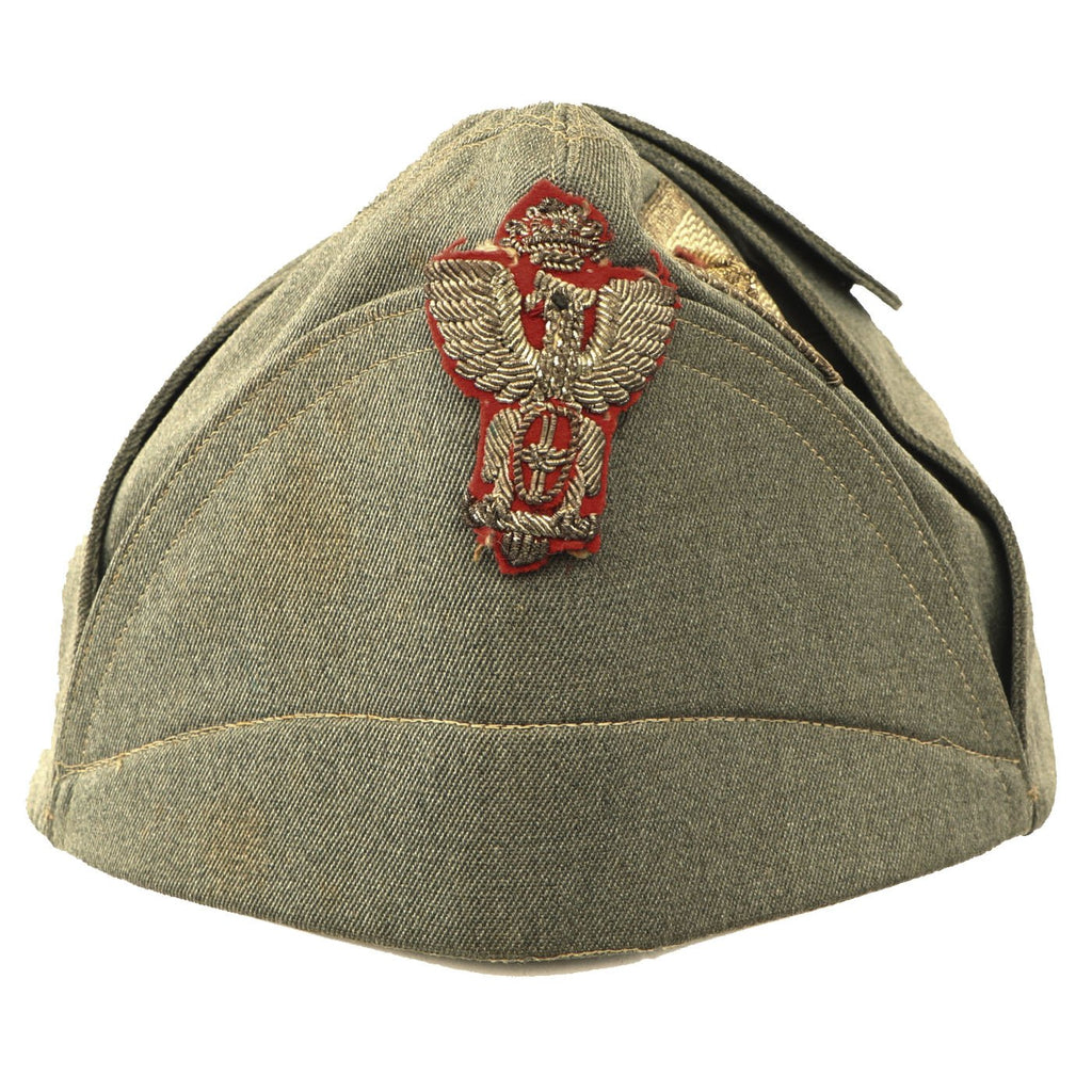 Original WWII Italian 2 Star General Bustina Field Cap - Generale di Divisione Original Items