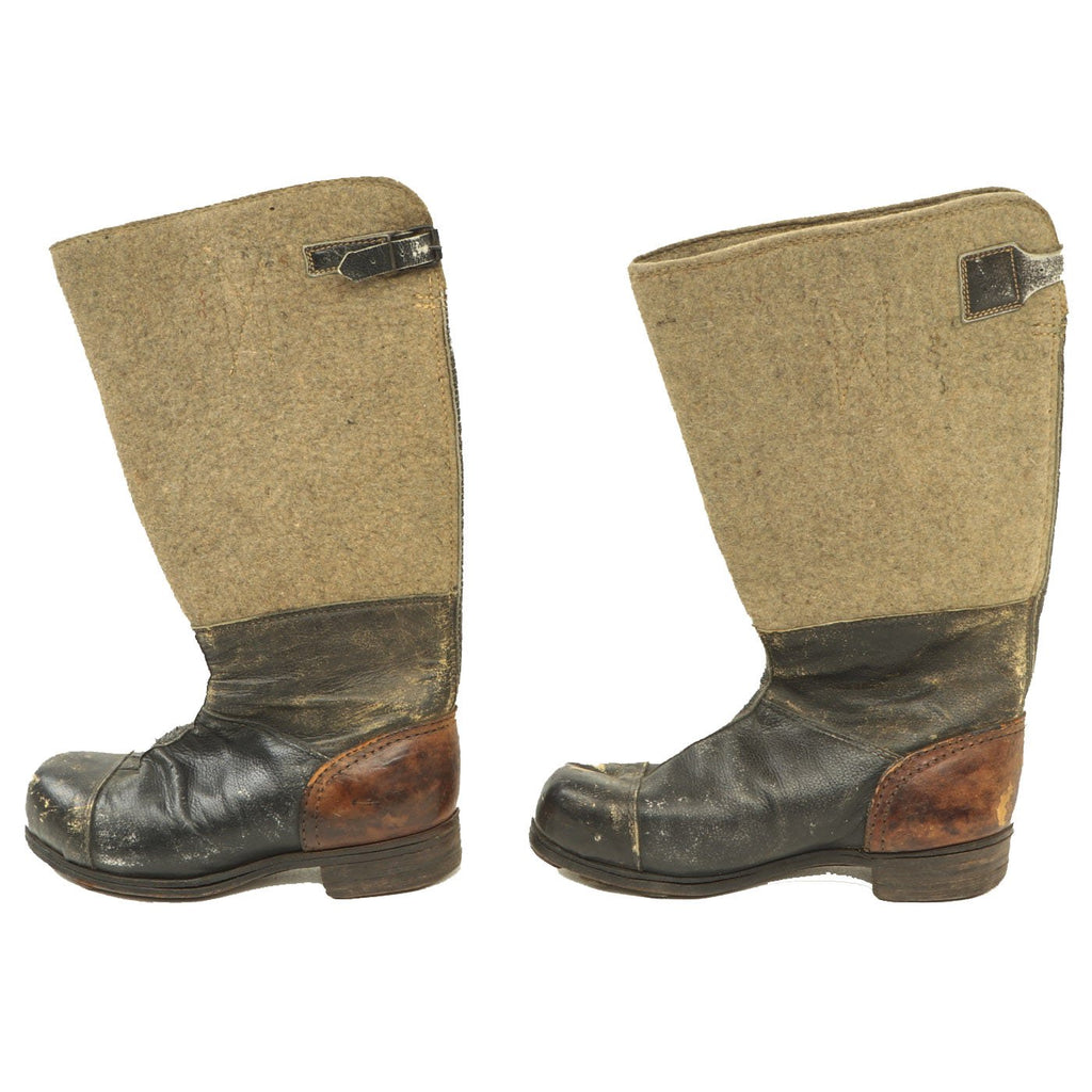 Original German WWII Wool Felt Sentry Winter Boots - Size 28cm Original Items