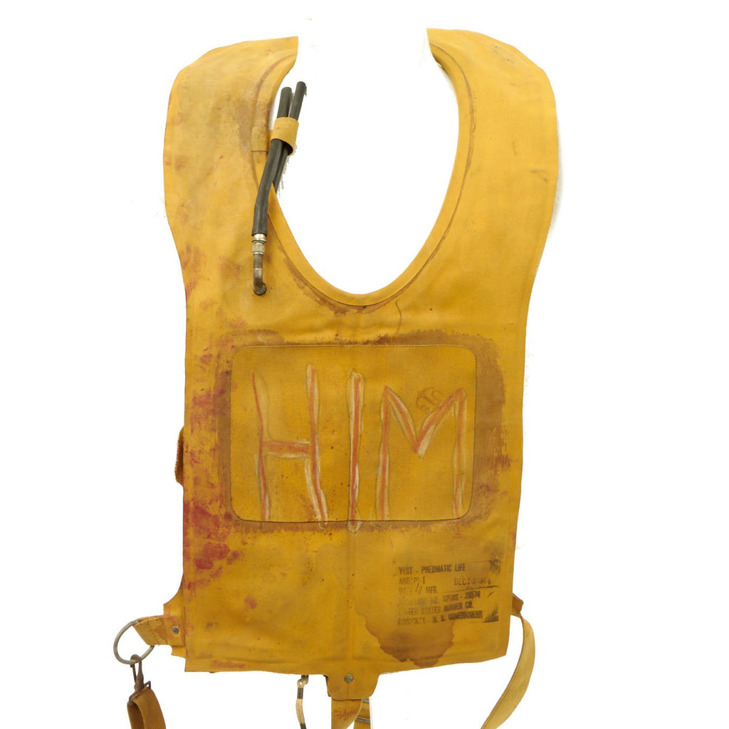 Original U.S. WWII USAAF Mae West Pneumatic Life Vest with Dye Marker - Dated December 16th 1944 Original Items
