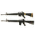Original U.S. Cold War Colt M16A1 & M16A2 Rubber Duck Molded Military Training Rifle Set Original Items