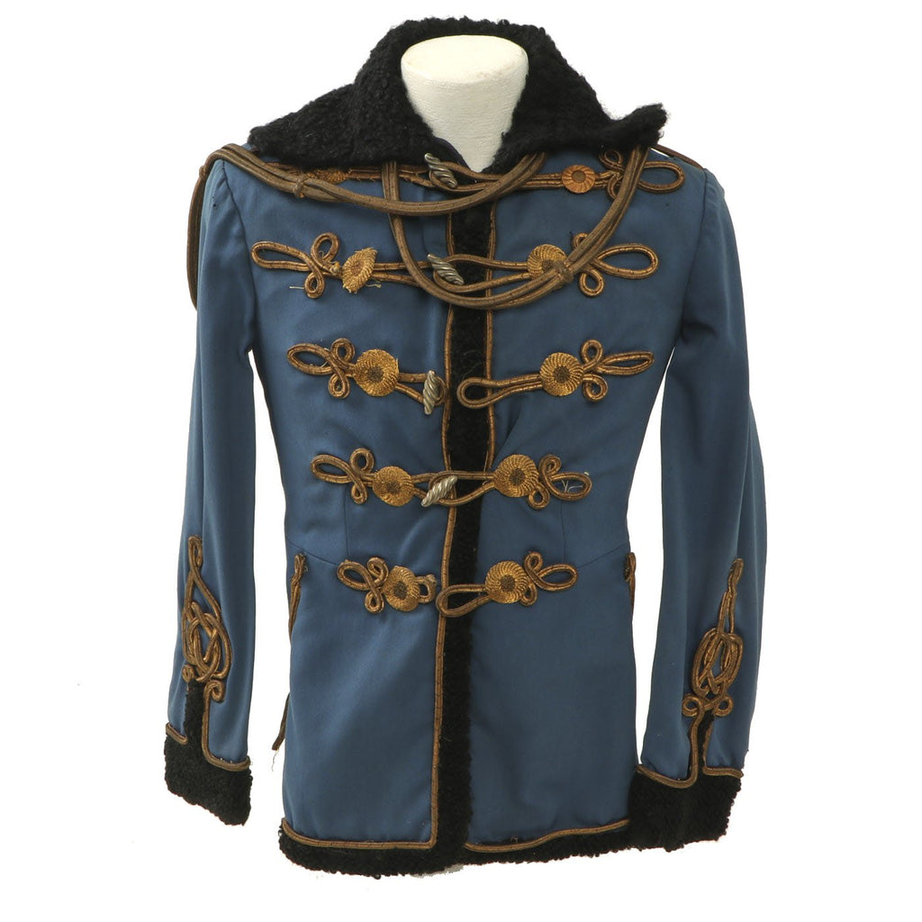 Original Pre-WWI Austro-Hungarian Uhlan Regiment Officer Pelz Atilla Blue Tunic Original Items
