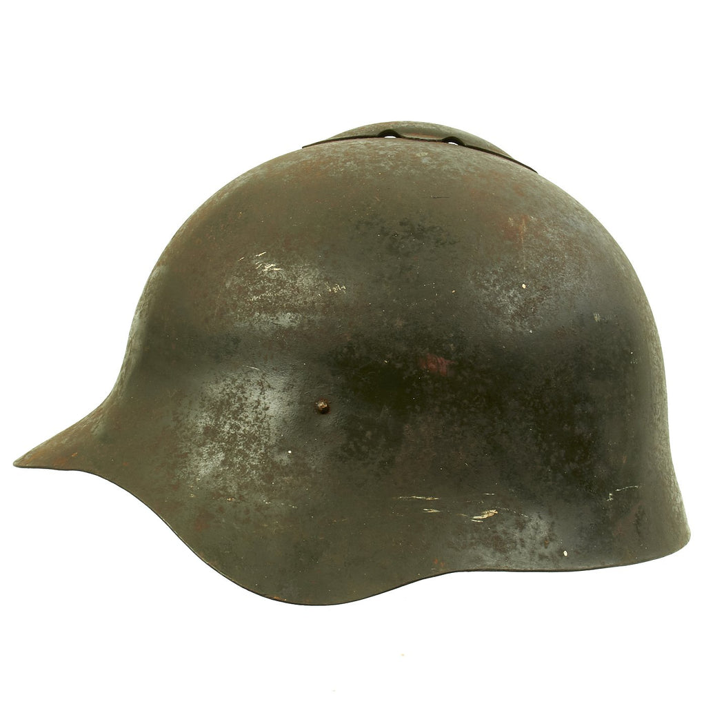 Original WWII Russian M36 Soviet SSh-36 Steel Combat Helmet with Leather Liner and Chinstrap Original Items