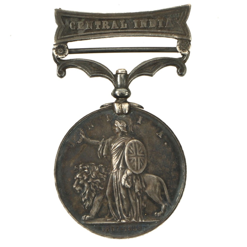 Original British Victorian Indian Mutiny Medal 1858 3rd Madras European Regiment Named to Private Edward Sadler Original Items