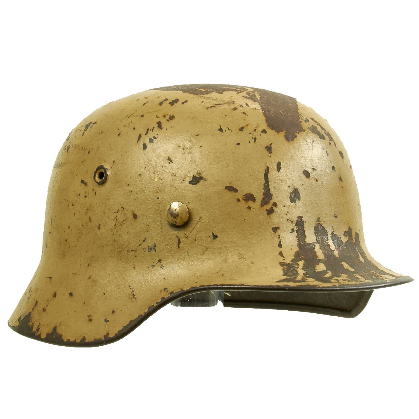 Original German WWII Named DAK Afrikakorps Camouflage M40 Helmet