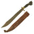 Original U.S. WWII Pacific Theater Made Philippine Machete Bowie Knife with Leather Scabbard Original Items
