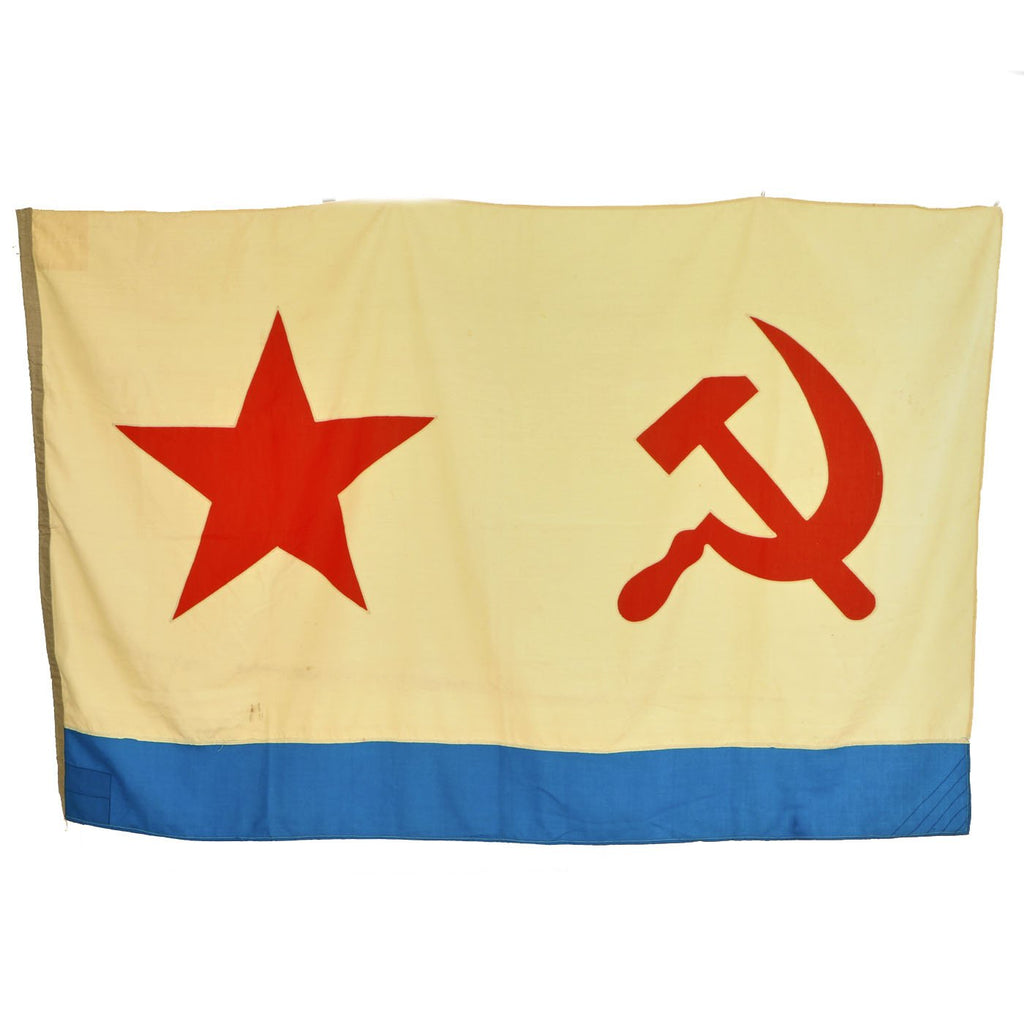 Original Late Cold War Russian Naval Ensign of the Soviet Union dated 1989 - 48" x 80" Original Items