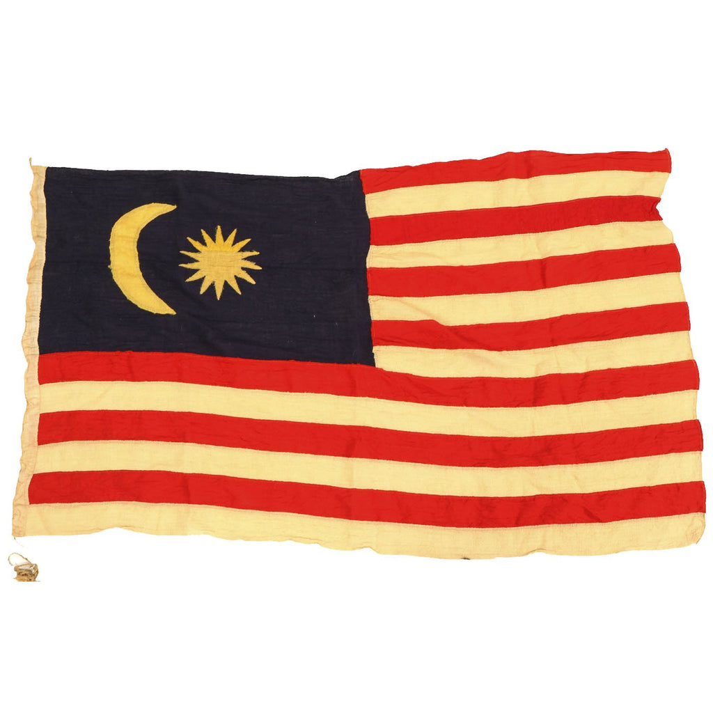 Original 1960s Issue Light Canvas National Flag of Malaysia - 36" x 85" Original Items