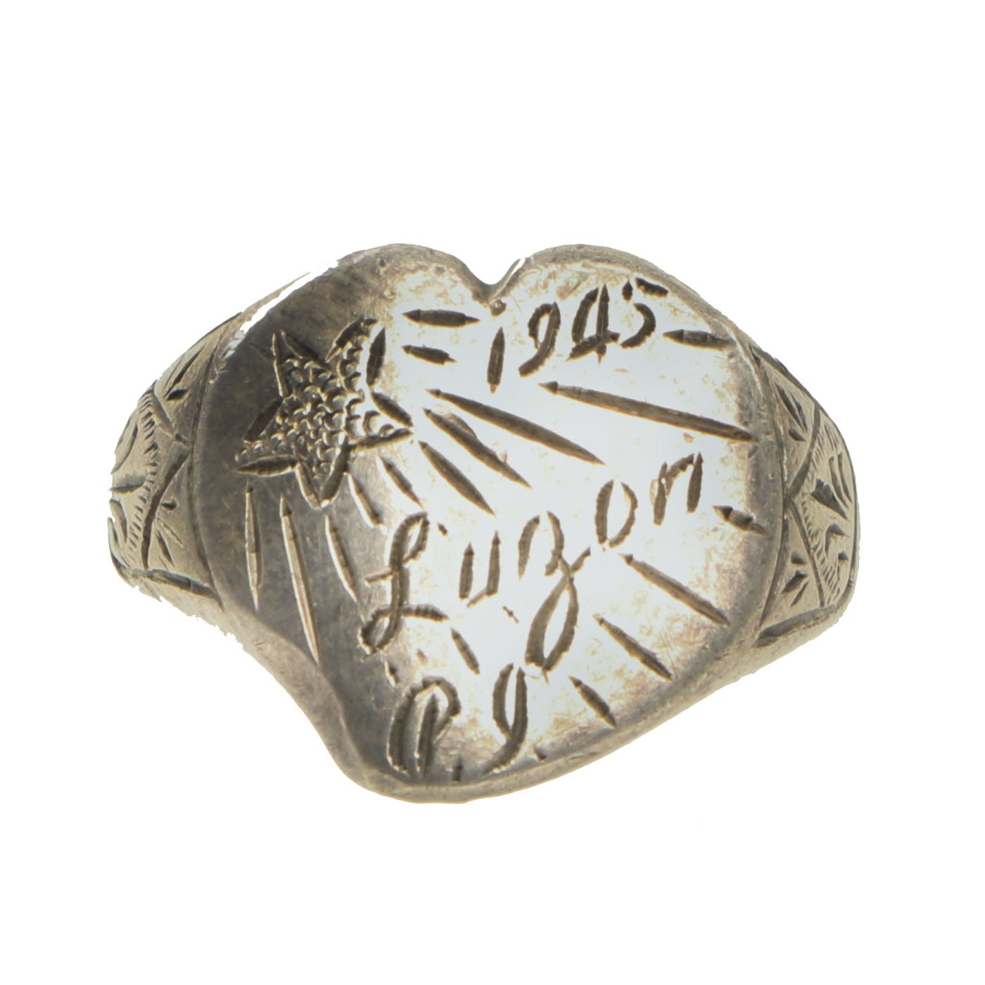 Original U.S. WWII Pacific Theater Souvenir Ring Set - New Guinea 