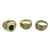 Original U.S. WWII Pacific Theater Souvenir Ring Set - 1945 TOKYO, 1945 LUZON, United States Navy Original Items