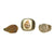 Original U.S. WWII Trench Art / Service Souvenir Ring Set of 3 Featuring a Manila Engraved Ring Original Items