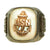Original U.S. WWII Trench Art / Service Souvenir Ring Set of 3 Featuring a Manila Engraved Ring Original Items