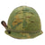Original U.S. Vietnam M Helmet with USMC Camouflage Cover, Tobacco Pipe & Dummy Ammo Original Items
