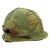 Original U.S. Vietnam M Helmet with USMC Camouflage Cover, Tobacco Pipe & Dummy Ammo Original Items