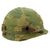 Original U.S. Vietnam M Helmet with USMC Camouflage Cover, Tobacco Pipe & Dummy Ammo Original Items