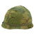 Original U.S. Vietnam M Helmet with USMC Camouflage Cover, Tobacco Pipe & Dummy Ammo Original Items