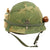 Original U.S. Vietnam M1 Ingersoll Helmet with Westinghouse Liner, USMC Camo Cover & Accessories Original Items