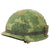 Original U.S. Vietnam M1 Ingersoll Helmet with Personalized USMC Camo Cover - Hue City 1968 Original Items
