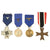 Original WWII German Medal Grouping with War Merit Cross and 4, 12, and 18 Year Service Awards Original Items