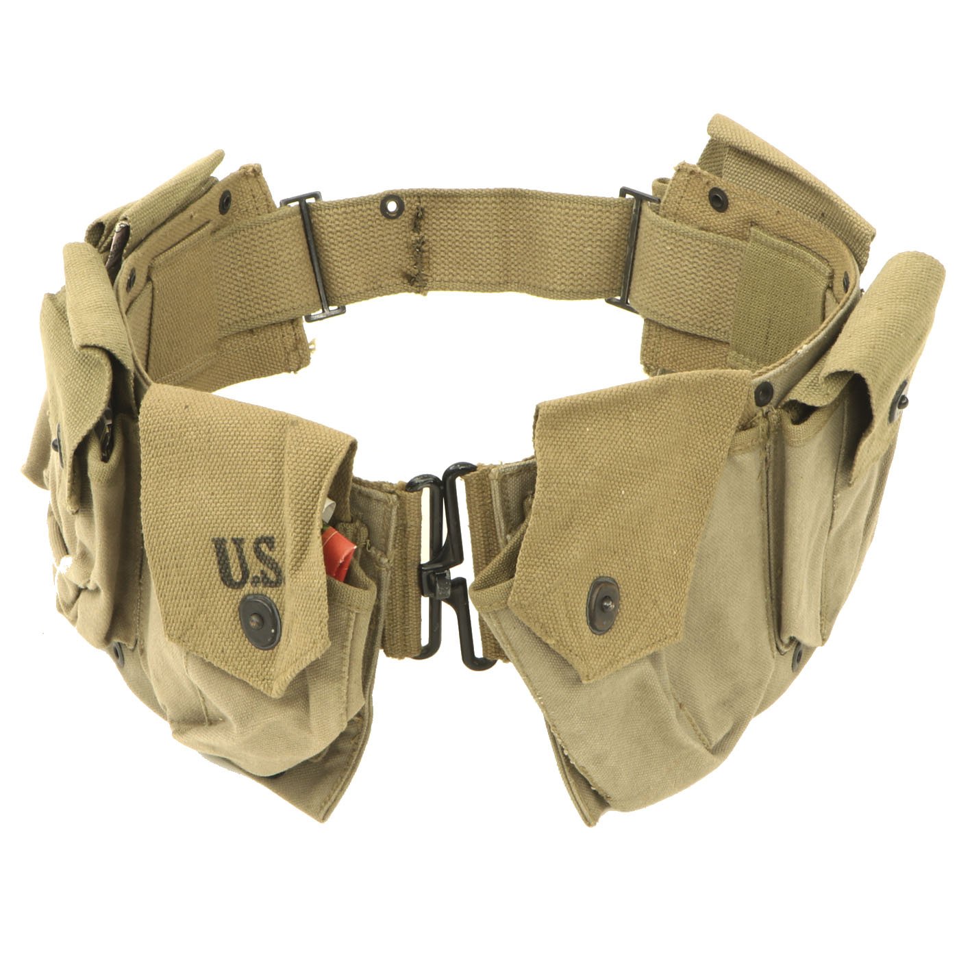 Original U.S. WWII Field Gear Set: M1923 Garand Belt & M1937