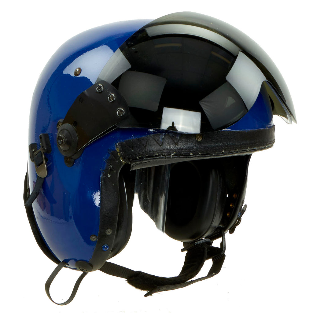 Original British Army Air Corps Blue Eagles Helicopter Aerobatic Team Pilot Helmet - Formerly Part of the Tower of London Yeoman Warders Club Collection Original Items