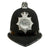 Original Set of 2 British Police Bobby Helmets - Cumbria Constabulary & Dorset Police - Formerly Part the  Tower of London Yeoman Warder’s Club Collection Original Items