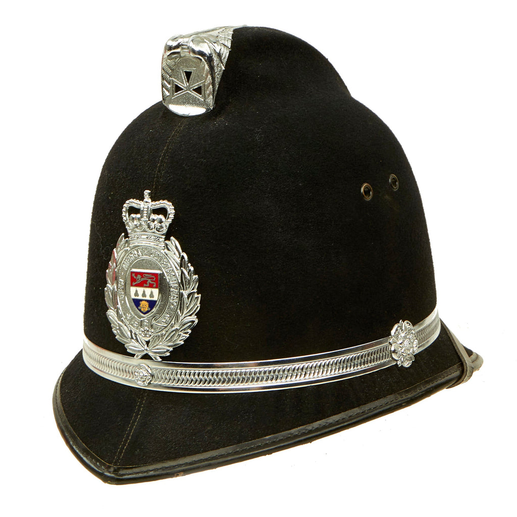 Original British Comb Top West Mercia Constabulary Bobby Helmet - Formerly Part the Yeoman Warders Club Collection Original Items