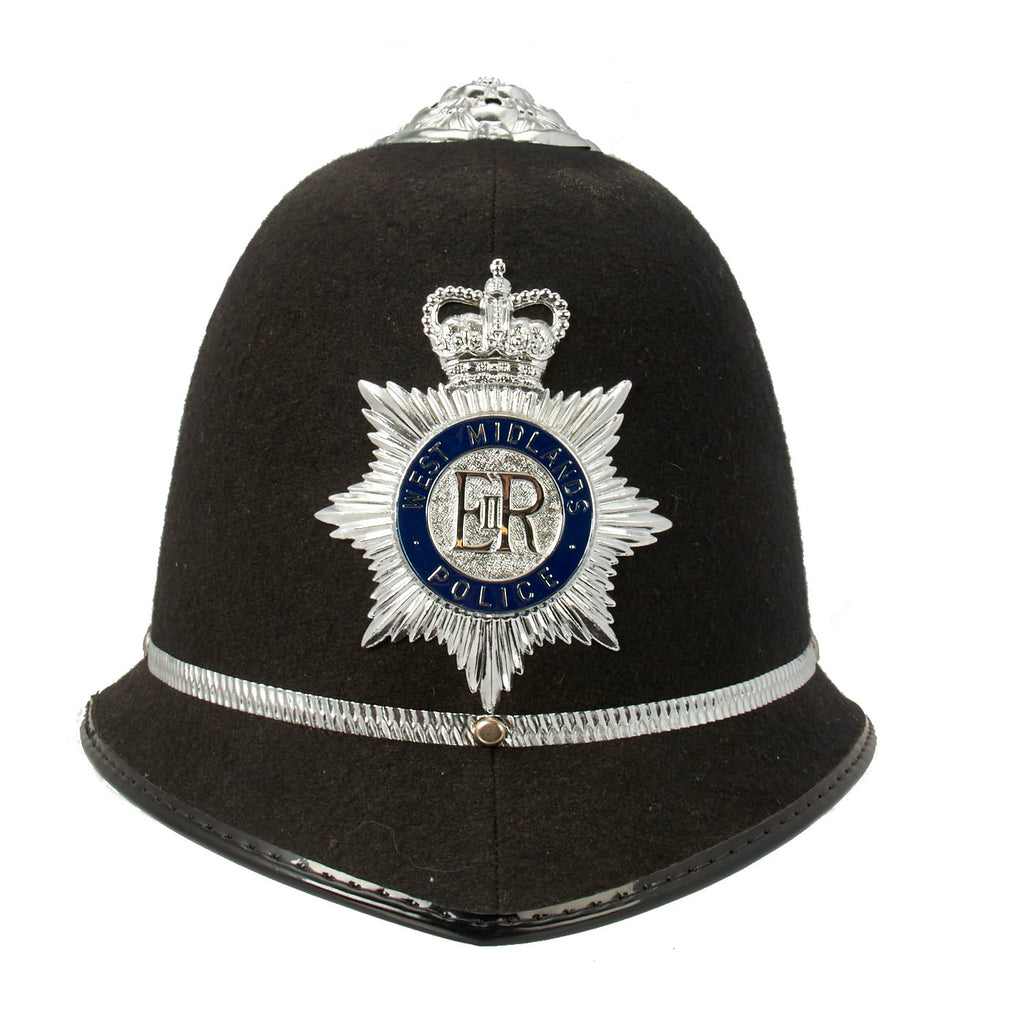 Original British Rose Top Bobby Helmet from the West Midlands Police in size 59cm - Formerly Part the Tower of London Yeoman Warders Club Collection Original Items