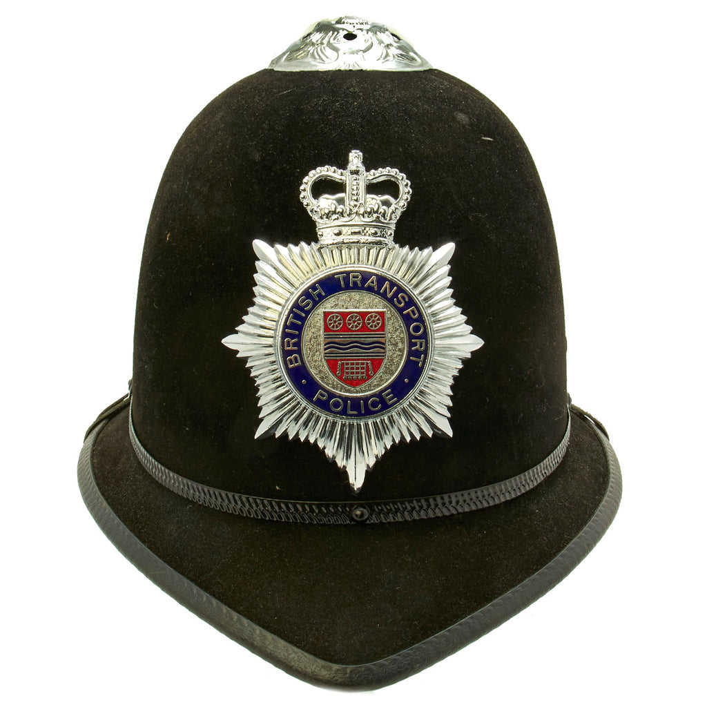 Original British Rose Top British Transportation Police Bobby Helmet - Formerly Part the Tower of London Yeoman Warders Club Collection Original Items