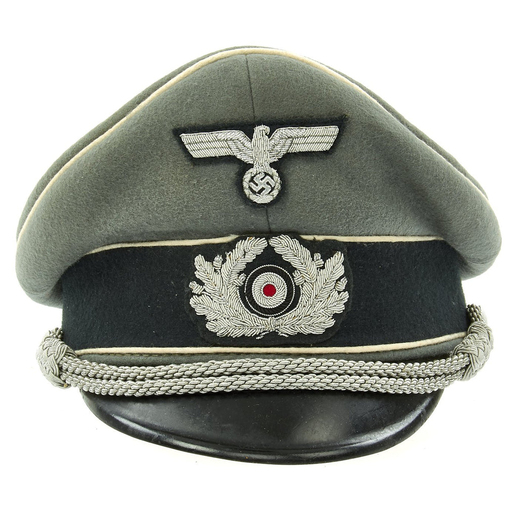 Original German WWII Army Heer Officer Visor Cap by Kassel Original Items
