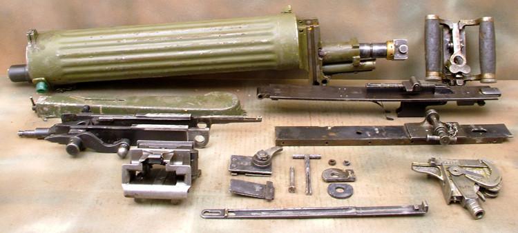 Maxim M-1910 Machine Gun Parts Set with Sokolov Mount: Russian Fluted Original Items
