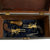 Original British 18th Century Three Barrel Flintlock Pistols Concealed in Tea Caddy - Named to Sydney Family Original Items