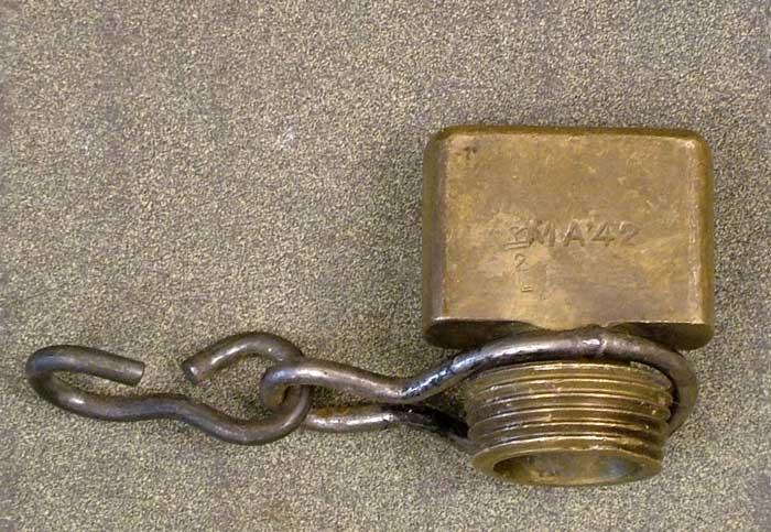 British Vickers Threaded Plug No. 1: All Brass Original Items