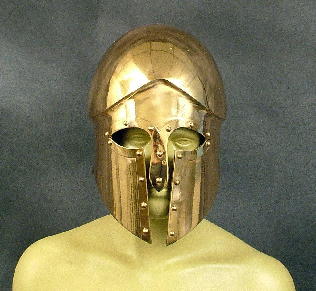 Ancient Greek All Bronze Corinthian War Helmet New Made Items