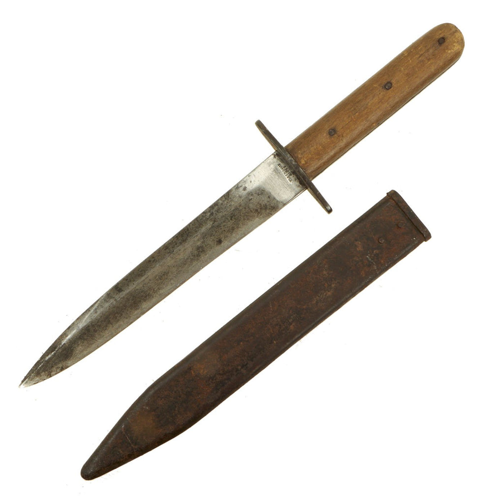 Original WWI Austro-Hungarian M1917 Fighting Knife with Steel Scabbard by Wlaszlovits Stósz Original Items