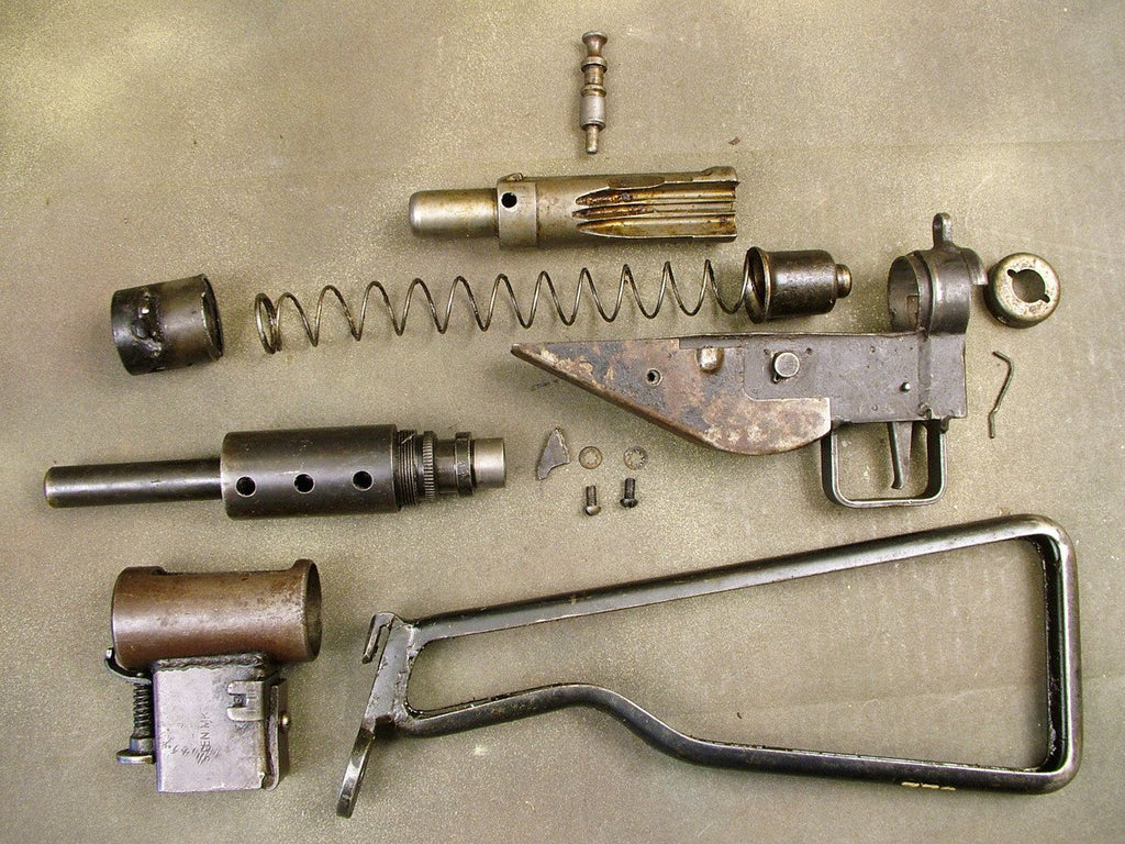 British Sten Mk II Parts Set: Loop Butt Stock Original Items