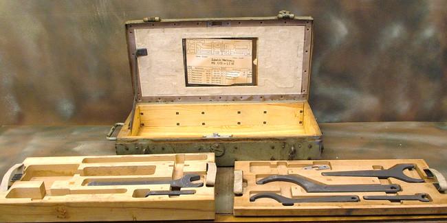 German Flak 30 Tool Chest & Tools: Rare WWII Issue Original Items